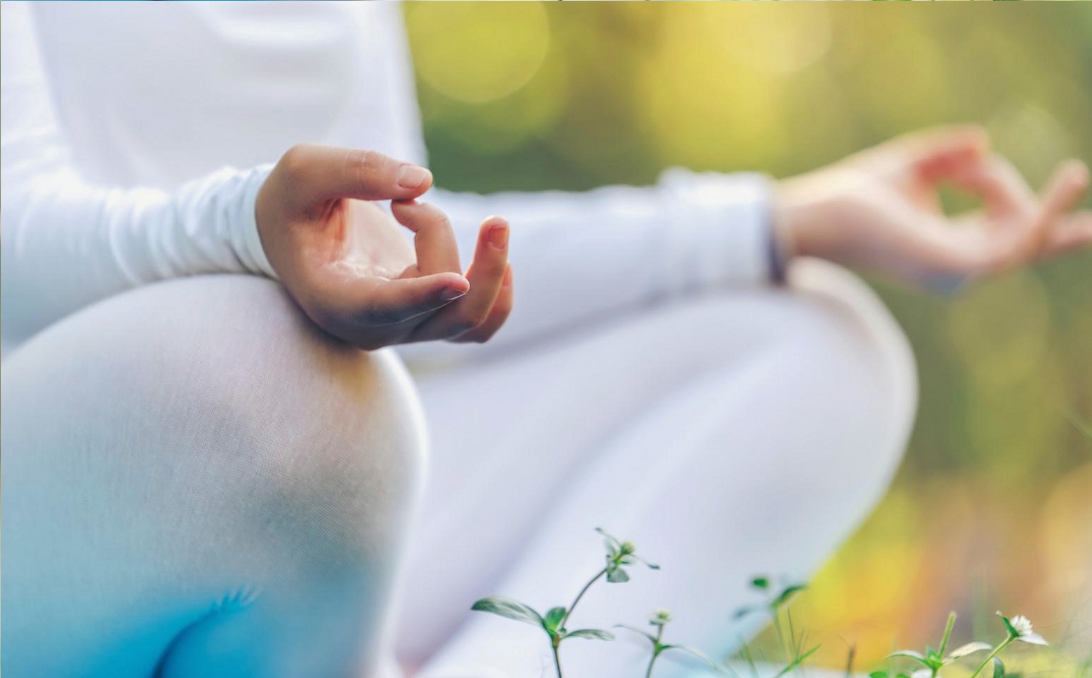 Instructor guiding a breathing exercise